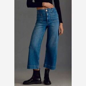 MAEVE Anthropologie The Collette Cropped High-Rise Wide-Leg Jeans 28P